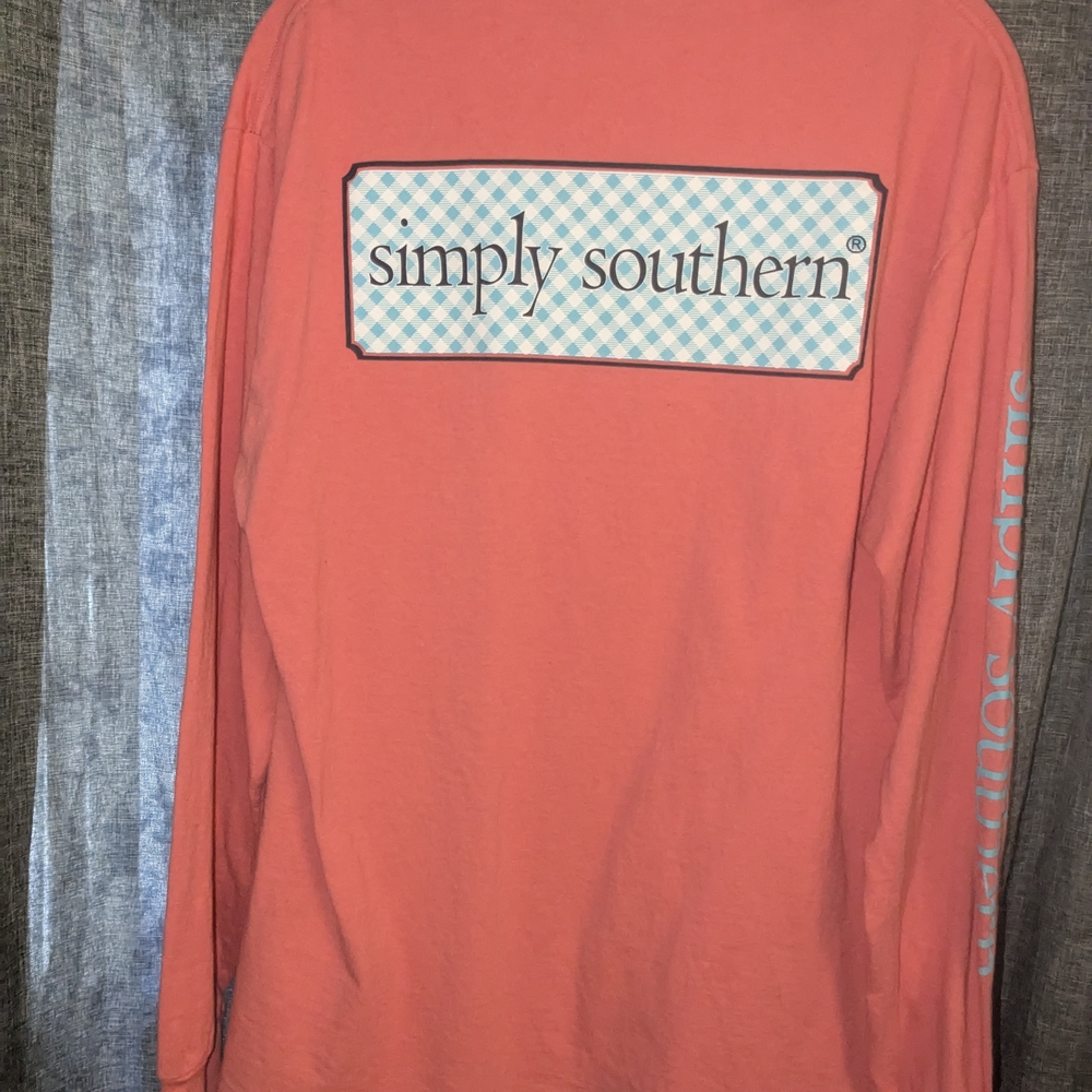 Simply Southern Coral Long Sleeve Tee